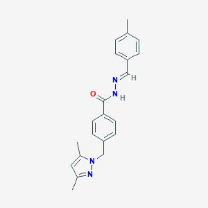 4-[(3,5-dimethyl-1H-pyrazol-1-yl)methyl]-N'-(4-methylbenzylidene)benzohydrazide