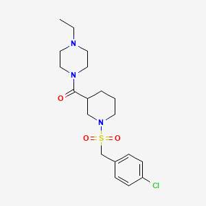 1-({1-[(4-chlorobenzyl)sulfonyl]-3-piperidinyl}carbonyl)-4-ethylpiperazine