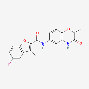 5-fluoro-3-methyl-N-(2-methyl-3-oxo-3,4-dihydro-2H-1,4-benzoxazin-6-yl)-1-benzofuran-2-carboxamide