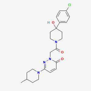 2-{2-[4-(4-chlorophenyl)-4-hydroxy-1-piperidinyl]-2-oxoethyl}-6-(4-methyl-1-piperidinyl)-3(2H)-pyridazinone