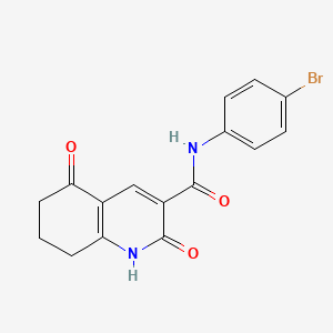 molecular formula C16H13BrN2O3 B4509302 N-(4-bromophenyl)-2,5-dioxo-1,2,5,6,7,8-hexahydro-3-quinolinecarboxamide 