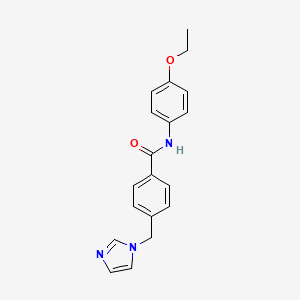 molecular formula C19H19N3O2 B4509309 N-(4-ethoxyphenyl)-4-(1H-imidazol-1-ylmethyl)benzamide 