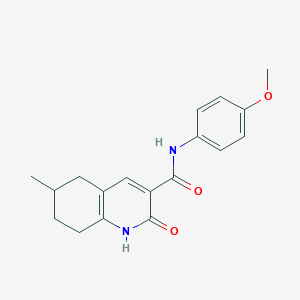 N-(4-methoxyphenyl)-6-methyl-2-oxo-1,2,5,6,7,8-hexahydro-3-quinolinecarboxamide