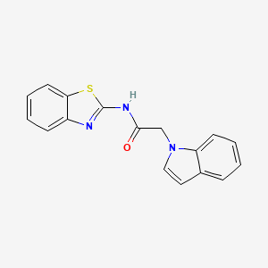 N-1,3-benzothiazol-2-yl-2-(1H-indol-1-yl)acetamide