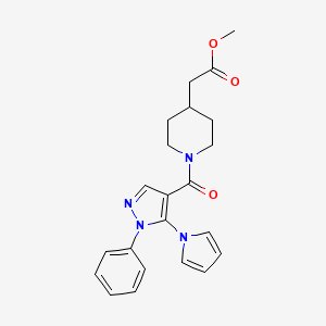 methyl (1-{[1-phenyl-5-(1H-pyrrol-1-yl)-1H-pyrazol-4-yl]carbonyl}-4-piperidinyl)acetate