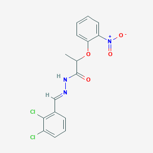 molecular formula C16H13Cl2N3O4 B450938 N'-(2,3-dichlorobenzylidene)-2-{2-nitrophenoxy}propanohydrazide 