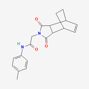 molecular formula C19H20N2O3 B4509384 2-(1,3-dioxo-1,3,3a,4,7,7a-hexahydro-2H-4,7-ethanoisoindol-2-yl)-N-(4-methylphenyl)acetamide 