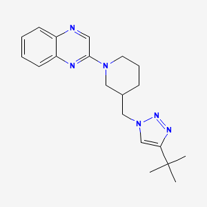 molecular formula C20H26N6 B4509386 2-{3-[(4-tert-butyl-1H-1,2,3-triazol-1-yl)methyl]piperidin-1-yl}quinoxaline 