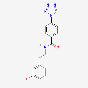 N-[2-(3-fluorophenyl)ethyl]-4-(1H-tetrazol-1-yl)benzamide