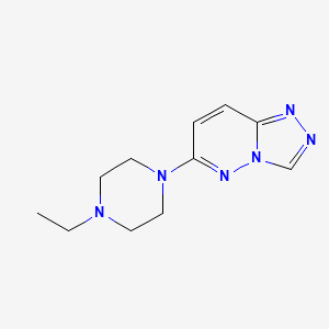 molecular formula C11H16N6 B4509426 6-(4-ethyl-1-piperazinyl)[1,2,4]triazolo[4,3-b]pyridazine 