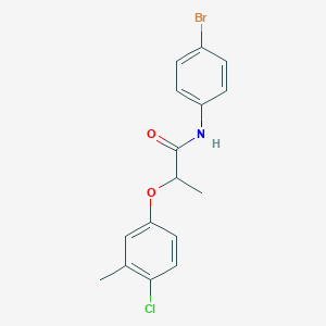 N-(4-bromophenyl)-2-(4-chloro-3-methylphenoxy)propanamide