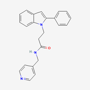 3-(2-phenyl-1H-indol-1-yl)-N-(4-pyridinylmethyl)propanamide