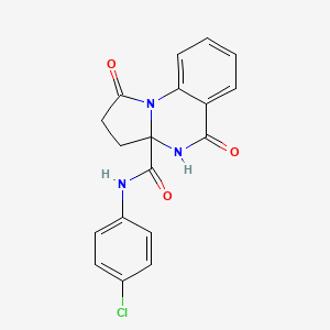 molecular formula C18H14ClN3O3 B4509454 N-(4-chlorophenyl)-1,5-dioxo-2,3,4,5-tetrahydropyrrolo[1,2-a]quinazoline-3a(1H)-carboxamide 