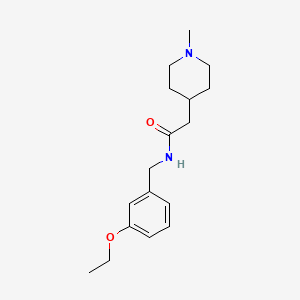 molecular formula C17H26N2O2 B4509466 N-(3-ethoxybenzyl)-2-(1-methyl-4-piperidinyl)acetamide 