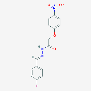 molecular formula C15H12FN3O4 B450947 N'-(4-fluorobenzylidene)-2-{4-nitrophenoxy}acetohydrazide 