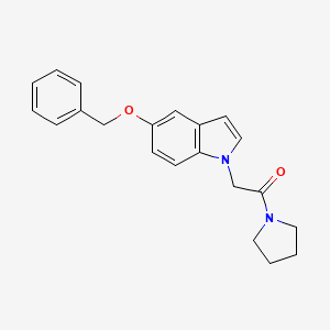 molecular formula C21H22N2O2 B4509478 5-(benzyloxy)-1-[2-oxo-2-(1-pyrrolidinyl)ethyl]-1H-indole 