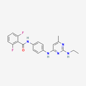 N-(4-{[2-(ethylamino)-6-methyl-4-pyrimidinyl]amino}phenyl)-2,6-difluorobenzamide