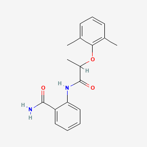 molecular formula C18H20N2O3 B4509521 2-{[2-(2,6-dimethylphenoxy)propanoyl]amino}benzamide 