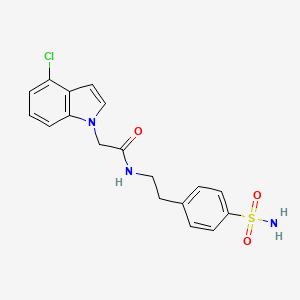 N-{2-[4-(aminosulfonyl)phenyl]ethyl}-2-(4-chloro-1H-indol-1-yl)acetamide