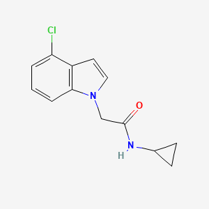 molecular formula C13H13ClN2O B4509547 2-(4-chloro-1H-indol-1-yl)-N-cyclopropylacetamide 