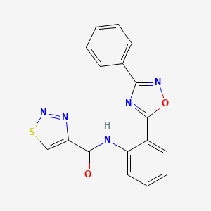 N-[2-(3-phenyl-1,2,4-oxadiazol-5-yl)phenyl]-1,2,3-thiadiazole-4-carboxamide