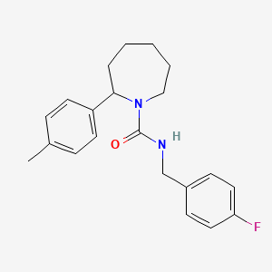 molecular formula C21H25FN2O B4509585 N-(4-fluorobenzyl)-2-(4-methylphenyl)-1-azepanecarboxamide 