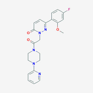 6-(4-fluoro-2-methoxyphenyl)-2-{2-oxo-2-[4-(2-pyridinyl)-1-piperazinyl]ethyl}-3(2H)-pyridazinone