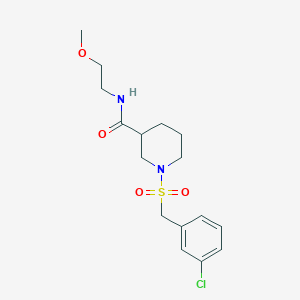 molecular formula C16H23ClN2O4S B4509610 1-[(3-chlorobenzyl)sulfonyl]-N-(2-methoxyethyl)-3-piperidinecarboxamide 