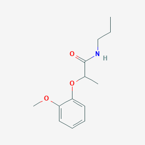 molecular formula C13H19NO3 B4509630 2-(2-methoxyphenoxy)-N-propylpropanamide 