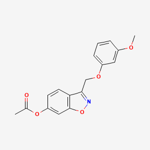 3-[(3-methoxyphenoxy)methyl]-1,2-benzisoxazol-6-yl acetate