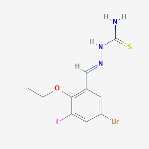 (2E)-2-(5-bromo-2-ethoxy-3-iodobenzylidene)hydrazinecarbothioamide