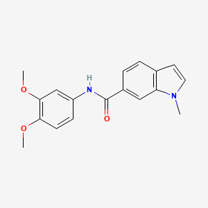 molecular formula C18H18N2O3 B4509670 N-(3,4-dimethoxyphenyl)-1-methyl-1H-indole-6-carboxamide 