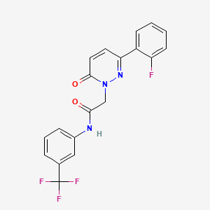 molecular formula C19H13F4N3O2 B4509739 2-[3-(2-fluorophenyl)-6-oxo-1(6H)-pyridazinyl]-N-[3-(trifluoromethyl)phenyl]acetamide 