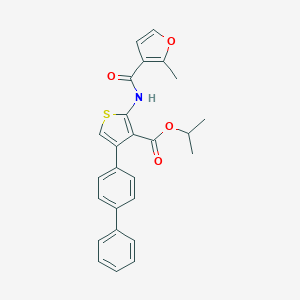 Propan-2-yl 4-(biphenyl-4-yl)-2-{[(2-methylfuran-3-yl)carbonyl]amino}thiophene-3-carboxylate