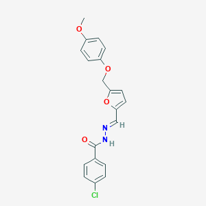 4-chloro-N'-({5-[(4-methoxyphenoxy)methyl]-2-furyl}methylene)benzohydrazide