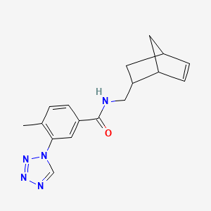 molecular formula C17H19N5O B4509825 N-(bicyclo[2.2.1]hept-5-en-2-ylmethyl)-4-methyl-3-(1H-tetrazol-1-yl)benzamide 