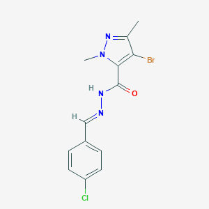4-bromo-N'-(4-chlorobenzylidene)-1,3-dimethyl-1H-pyrazole-5-carbohydrazide