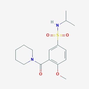 N-isopropyl-4-methoxy-3-(1-piperidinylcarbonyl)benzenesulfonamide