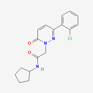 molecular formula C17H18ClN3O2 B4509838 2-[3-(2-chlorophenyl)-6-oxo-1(6H)-pyridazinyl]-N-cyclopentylacetamide 