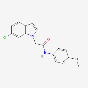 molecular formula C17H15ClN2O2 B4509842 2-(6-chloro-1H-indol-1-yl)-N-(4-methoxyphenyl)acetamide 