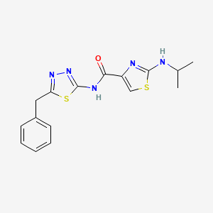 molecular formula C16H17N5OS2 B4509859 N-(5-benzyl-1,3,4-thiadiazol-2-yl)-2-(isopropylamino)-1,3-thiazole-4-carboxamide 