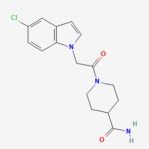 molecular formula C16H18ClN3O2 B4509891 1-[(5-chloro-1H-indol-1-yl)acetyl]-4-piperidinecarboxamide 