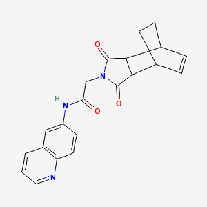 molecular formula C21H19N3O3 B4509896 2-(1,3-dioxo-1,3,3a,4,7,7a-hexahydro-2H-4,7-ethanoisoindol-2-yl)-N-6-quinolinylacetamide 