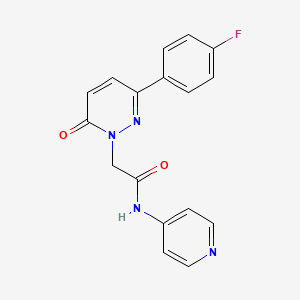 molecular formula C17H13FN4O2 B4509898 2-[3-(4-fluorophenyl)-6-oxo-1(6H)-pyridazinyl]-N-4-pyridinylacetamide 