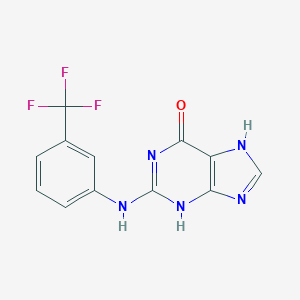 molecular formula C12H8F3N5O B045099 N(2)-(3-Trifluoromethylphenyl)guanine CAS No. 123994-68-3