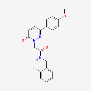 molecular formula C20H18FN3O3 B4509902 N-(2-fluorobenzyl)-2-[3-(4-methoxyphenyl)-6-oxo-1(6H)-pyridazinyl]acetamide 