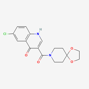 molecular formula C17H17ClN2O4 B4509915 6-chloro-3-(1,4-dioxa-8-azaspiro[4.5]dec-8-ylcarbonyl)-4-quinolinol 