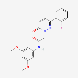 molecular formula C20H18FN3O4 B4509925 N-(3,5-dimethoxyphenyl)-2-[3-(2-fluorophenyl)-6-oxo-1(6H)-pyridazinyl]acetamide 