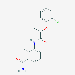molecular formula C17H17ClN2O3 B4509929 3-{[2-(2-chlorophenoxy)propanoyl]amino}-2-methylbenzamide 