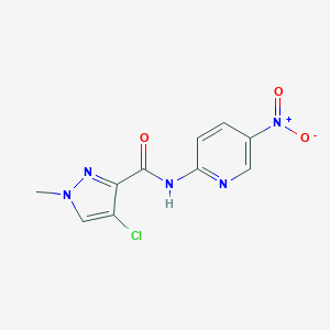 4-chloro-1-methyl-N-(5-nitropyridin-2-yl)-1H-pyrazole-3-carboxamide